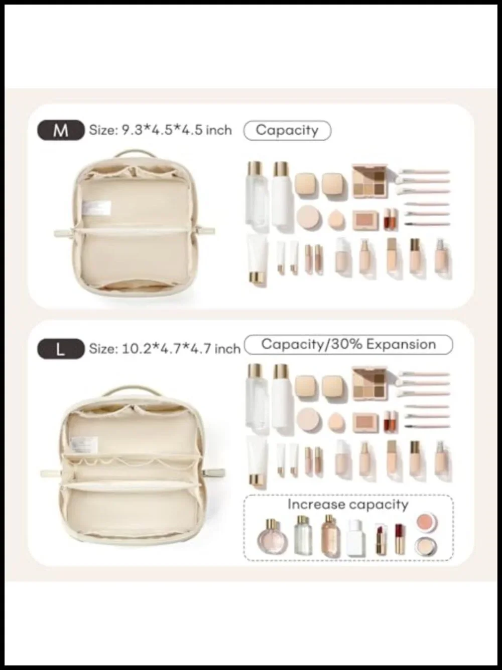 Large Capacity Waterproof PU Leather Cosmetic Bag Toiletry Bag